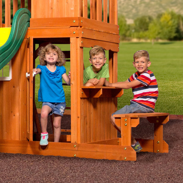 Backyard Discovery Oakmont All Cedar Swing Set & Reviews Wayfair